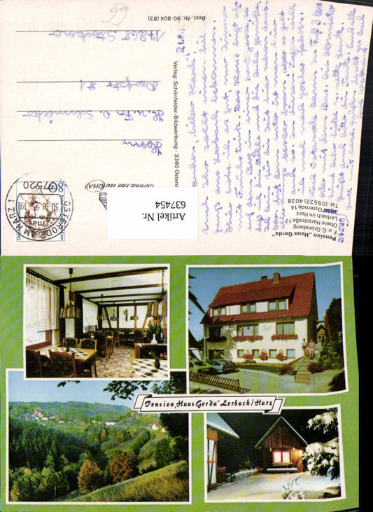 637454,Mehrbild Ak Osterode am Harz Pension Haus Gerda