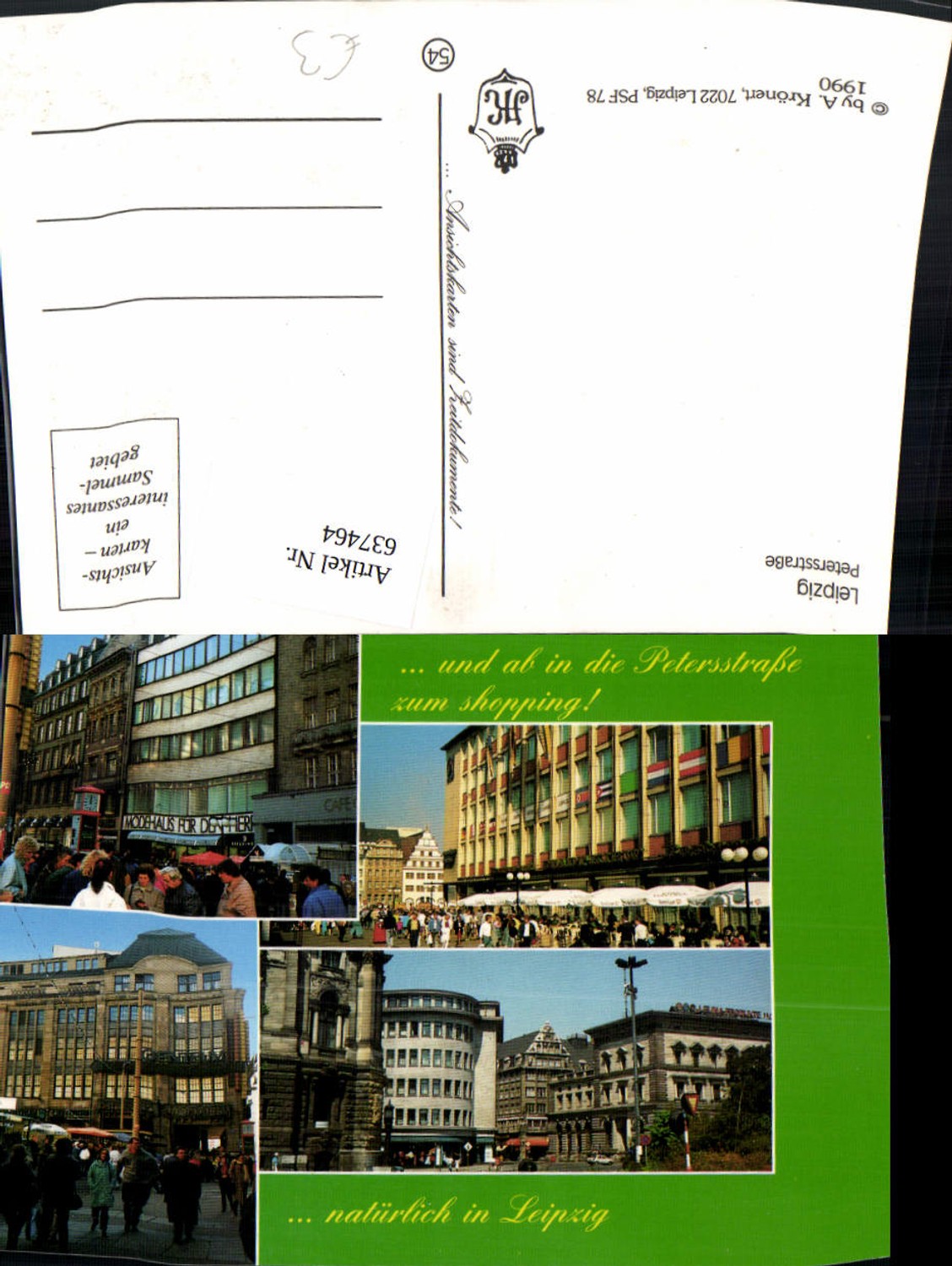 637464,Mehrbild Ak Leipzig Petersstraße