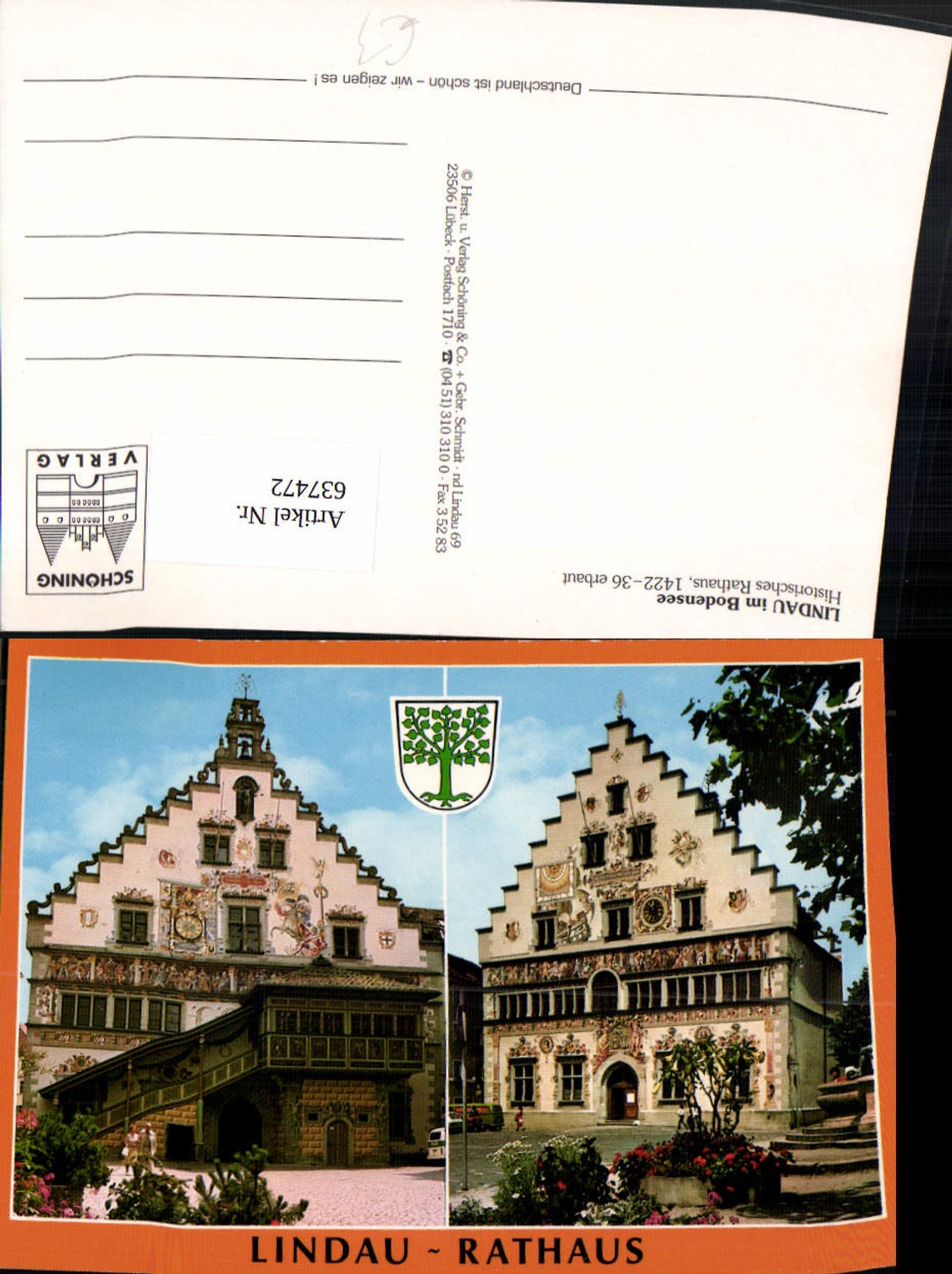 637472,Mehrbild Ak Lindau a. Bodensee Rathaus