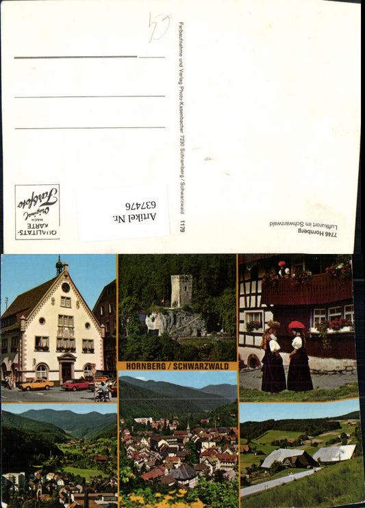 637476, Multi-image Ak Hornberg Black Forest Castle Traditional Costume