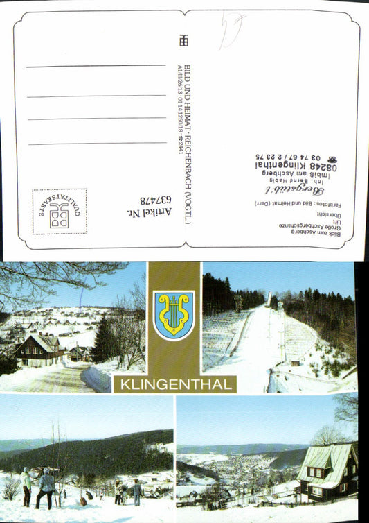 637478,Mehrbild Ak Klingenthal Blick z. Aschberg Aschbergschanze Lift