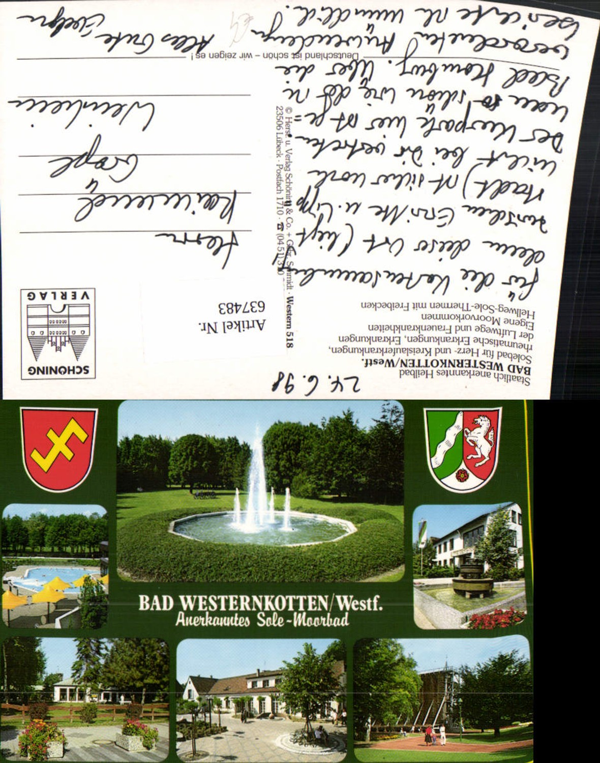 637483,Mehrbild Ak Bad Westernkotten Erwitte Therme Freibecken