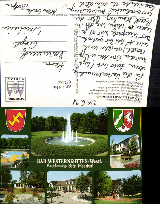 637483,Mehrbild Ak Bad Westernkotten Erwitte Therme Freibecken