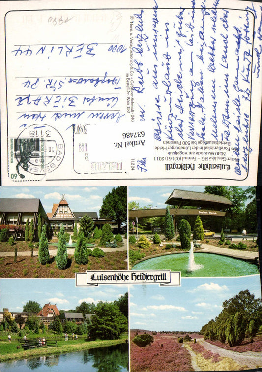 637486,Mehrbild Ak Walsrode a. Vogelpark Luisenhöhe Heidiergrill