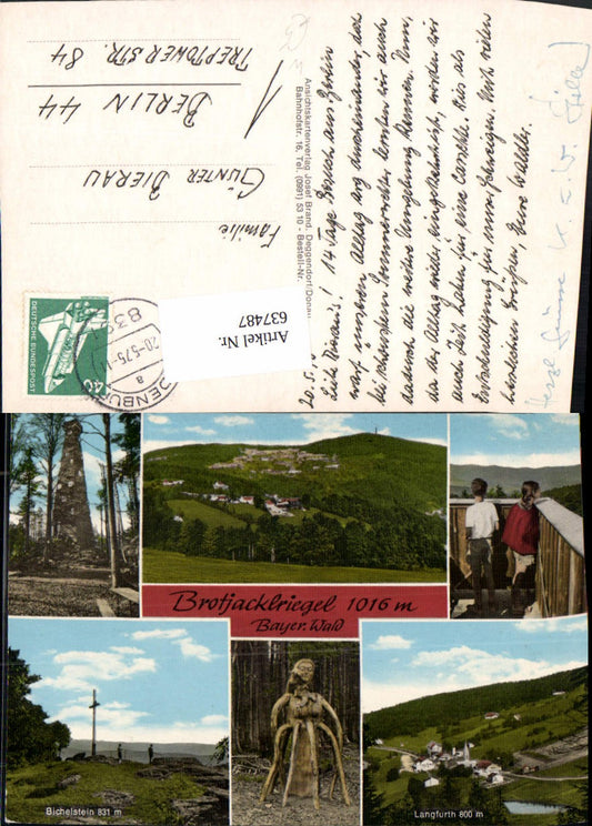637487,Mehrbild Ak Brotjacklriegel Bayer. Wald Bichelstein Langfurth Schöfweg