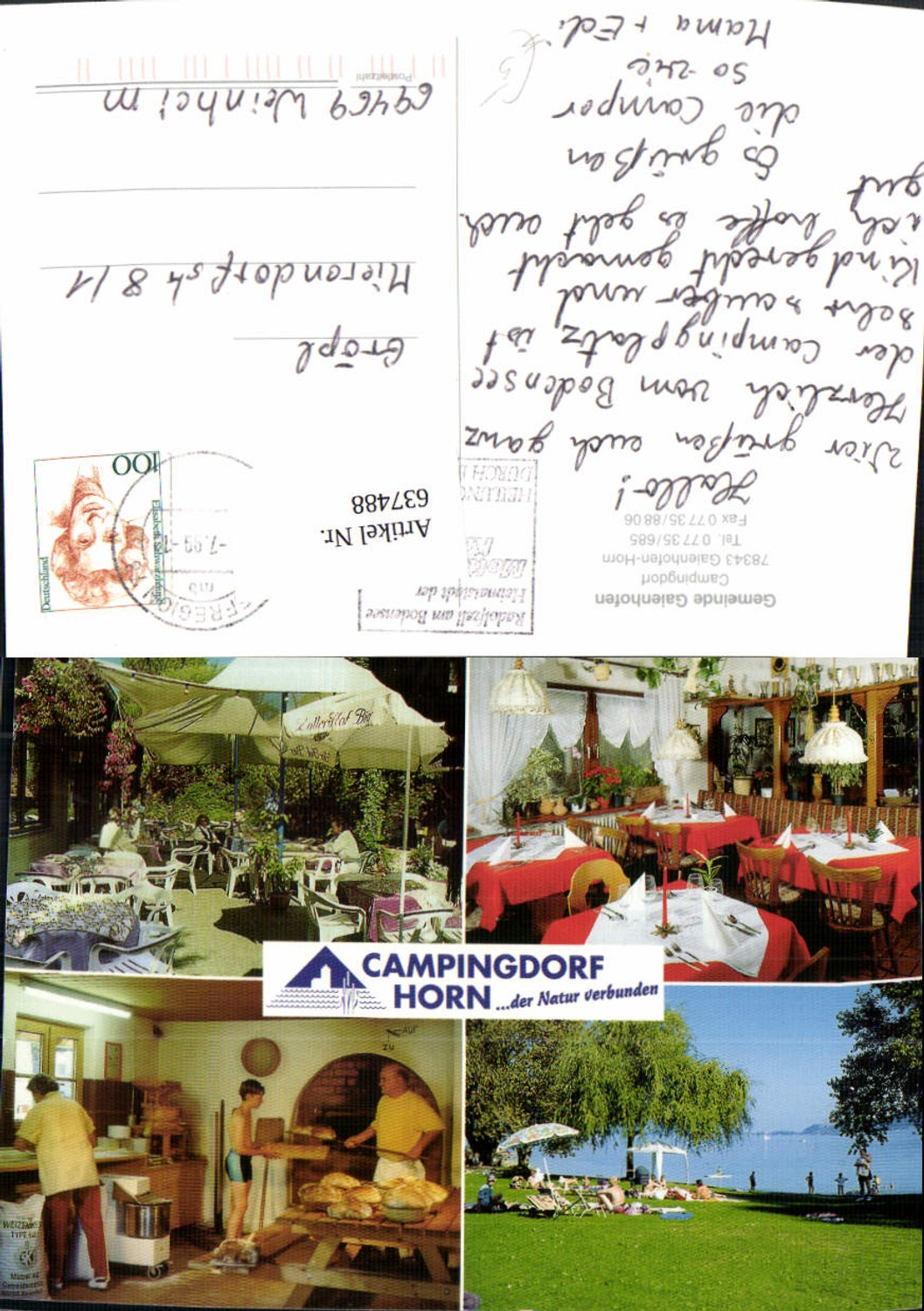 637488,Mehrbild Ak Gaienhofen Horn Campingdorf Camping