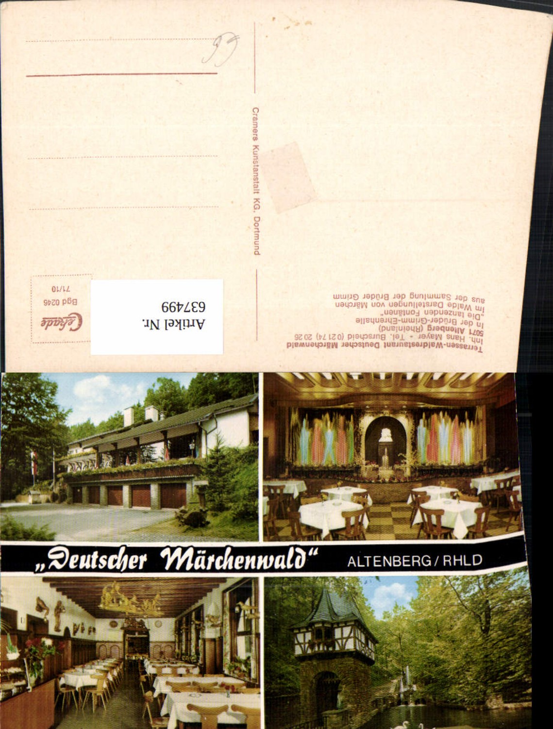 637499,Altenberg Odenthal Rheinland Märchenrestaurant Deutscher Märchenwald