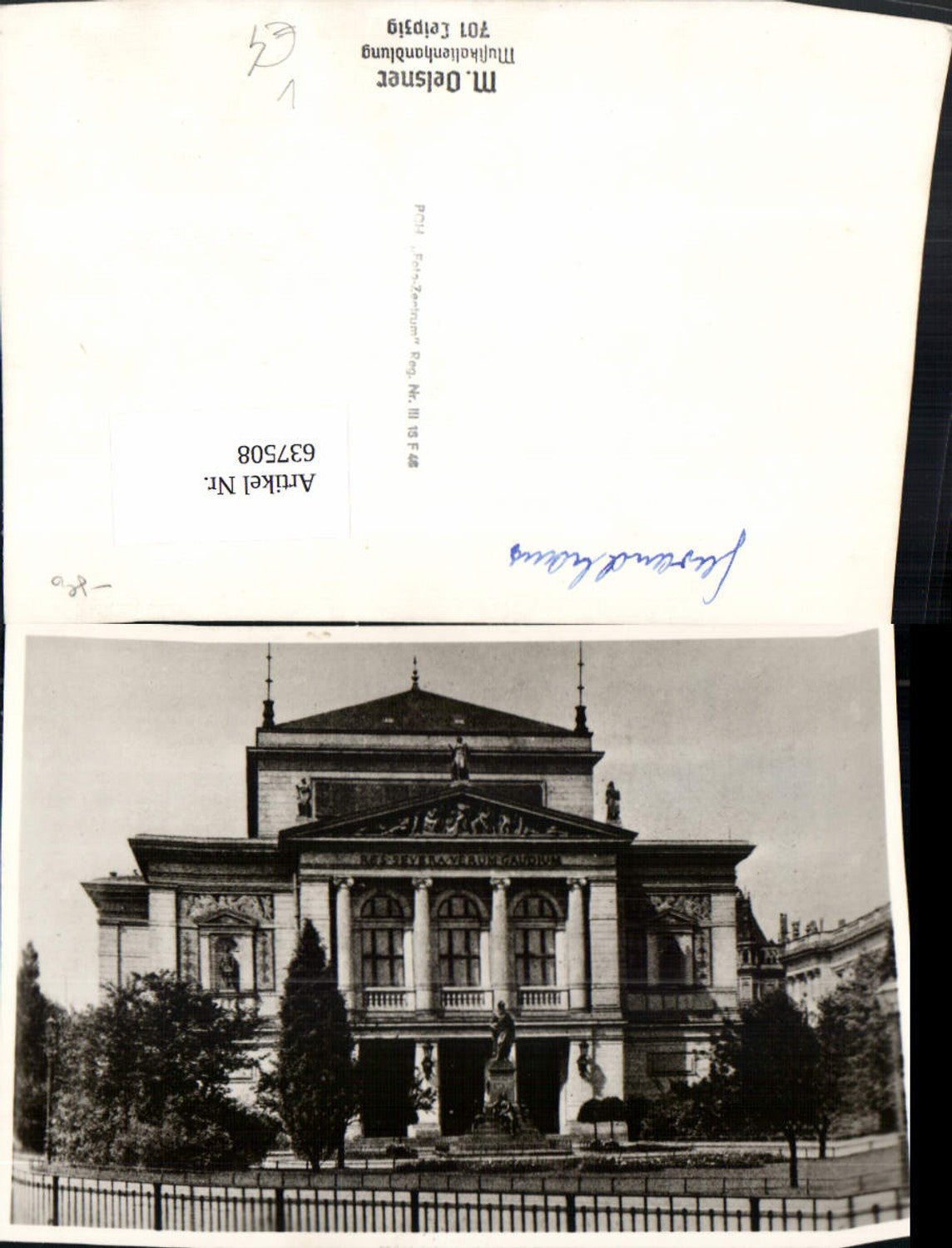 637508,Foto Ak Leipzig Gewandhaus pub M. Oelsner