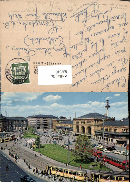 637516,Hannover Ernst-August-Platz u. Hauptbahnhof Bahnhof Straßenbahn