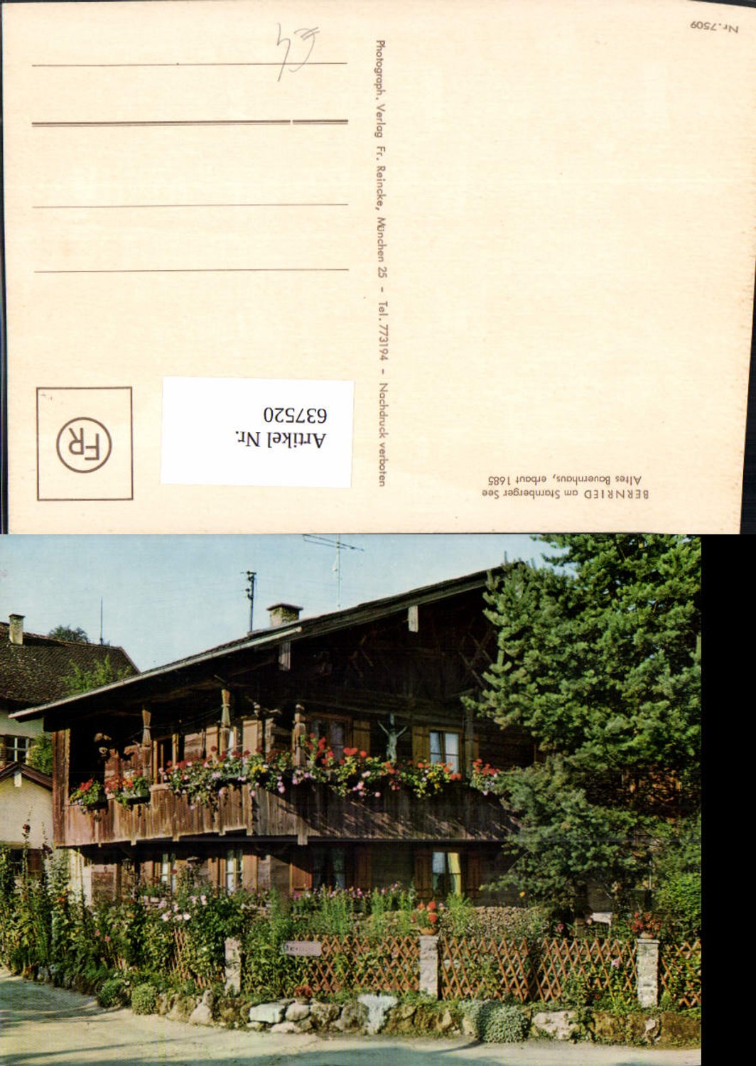 637520,Bernried a. Starnberger See Altes Bauernhaus