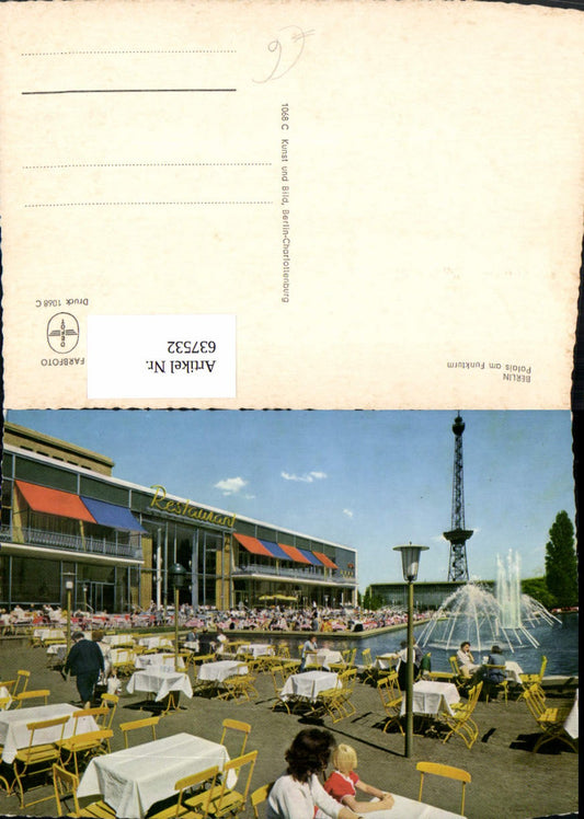 637532,Berlin Palais a. Funkturm Springbrunnen Brunnen