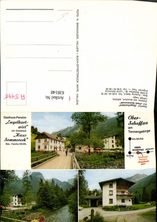638148,Mehrbild Ak Scheffau am Tennengebirge Gasthaus Pension Engelhartwirt Haus Sommereck