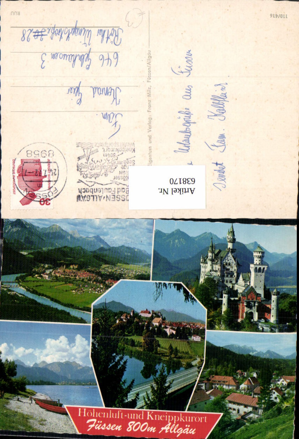 638170,Mehrbild Ak Füssen Allgäu Schloss Neuschwanstein