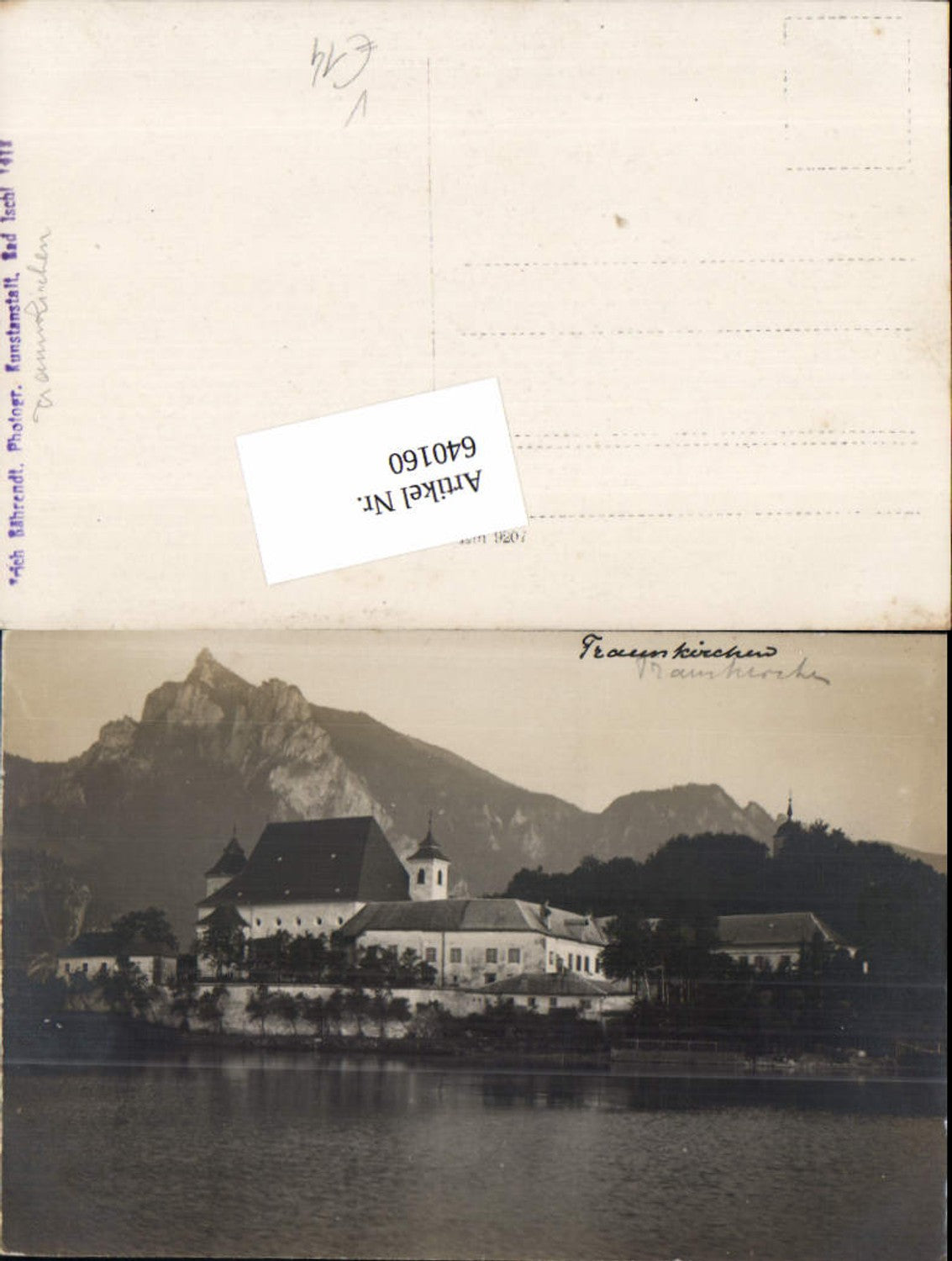 640160,seltene Foto-AK Traunkirchen am Traunsee Ufer pub Erich Bährendt