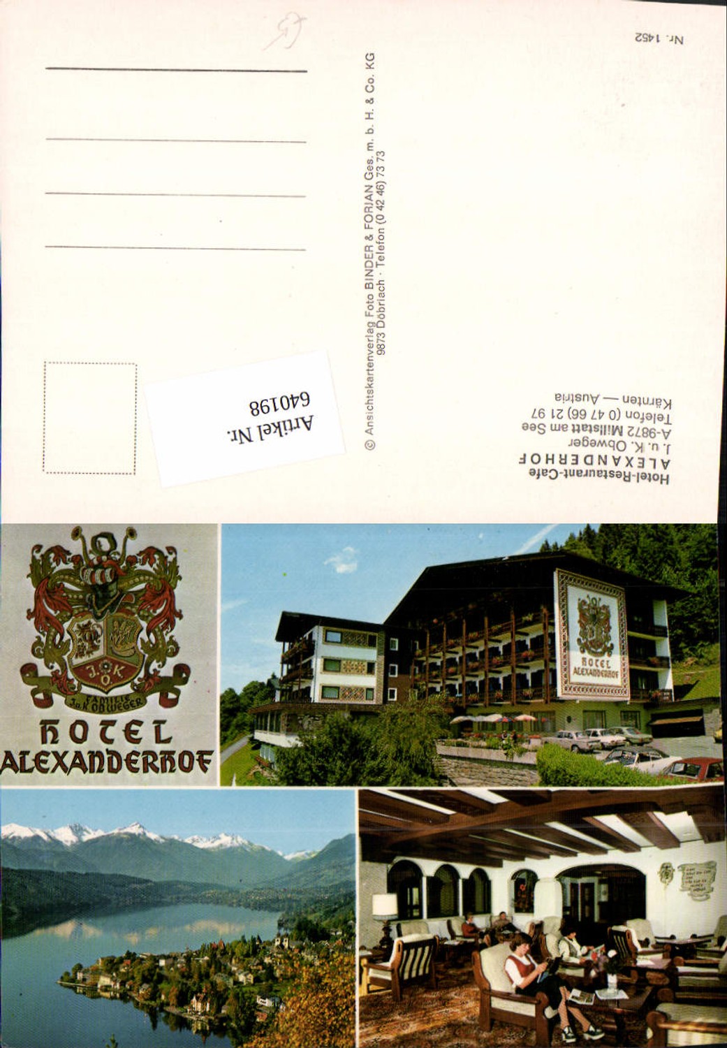 640198,Millstatt am Millstättersee Hotel Alexanderhof