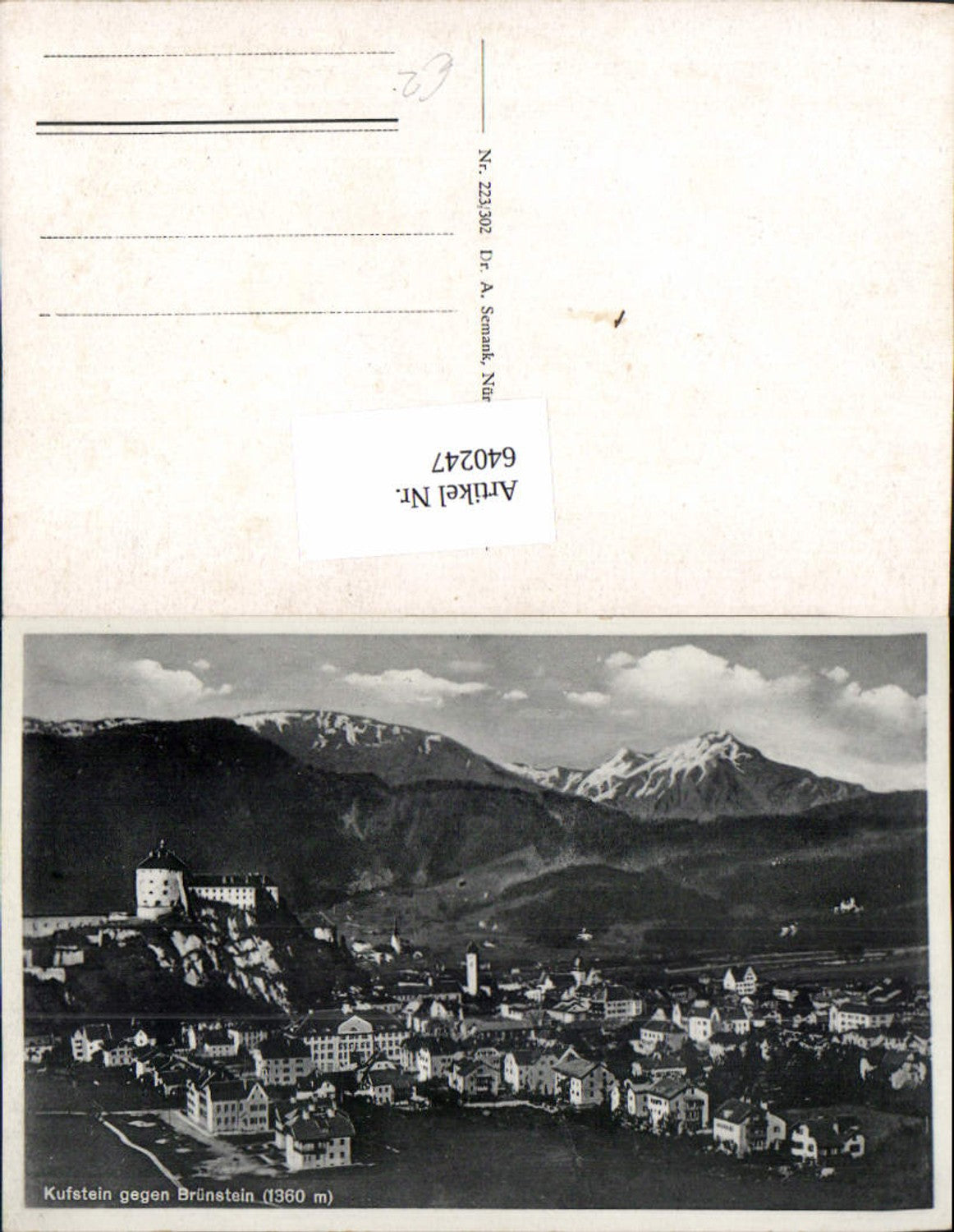 Alte Ansichtskarte – Old Postcard