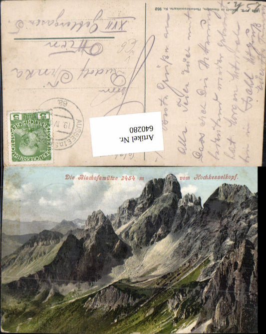 640280,Bischofmütze bei Gosau v. Hochkesselkopf pub Brandt 952