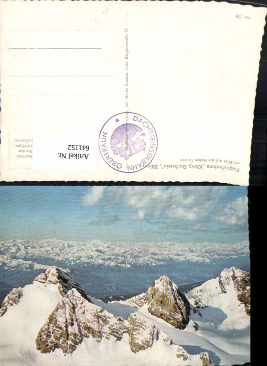 641152,Flugaufnahme König Dachstein Obertraun