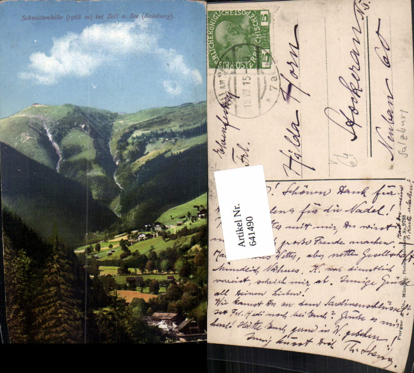 641490,Bei Zell a. See Schmittenhöhe pub Purger Co 9798