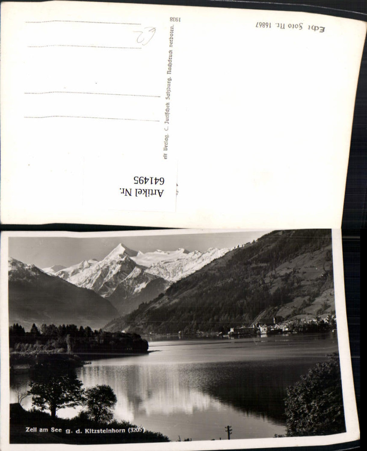 641495,Foto Ak Zell a. See geg. d. Kitzsteinhorn