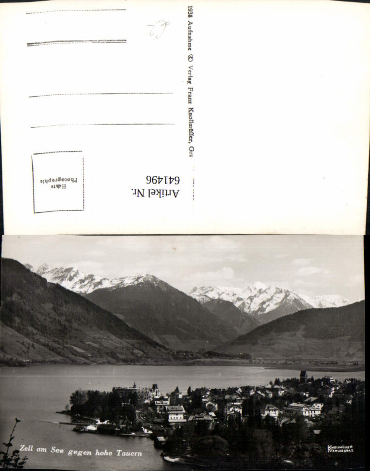 641496,Foto Ak Zell a. See geg. Hohe Tauern