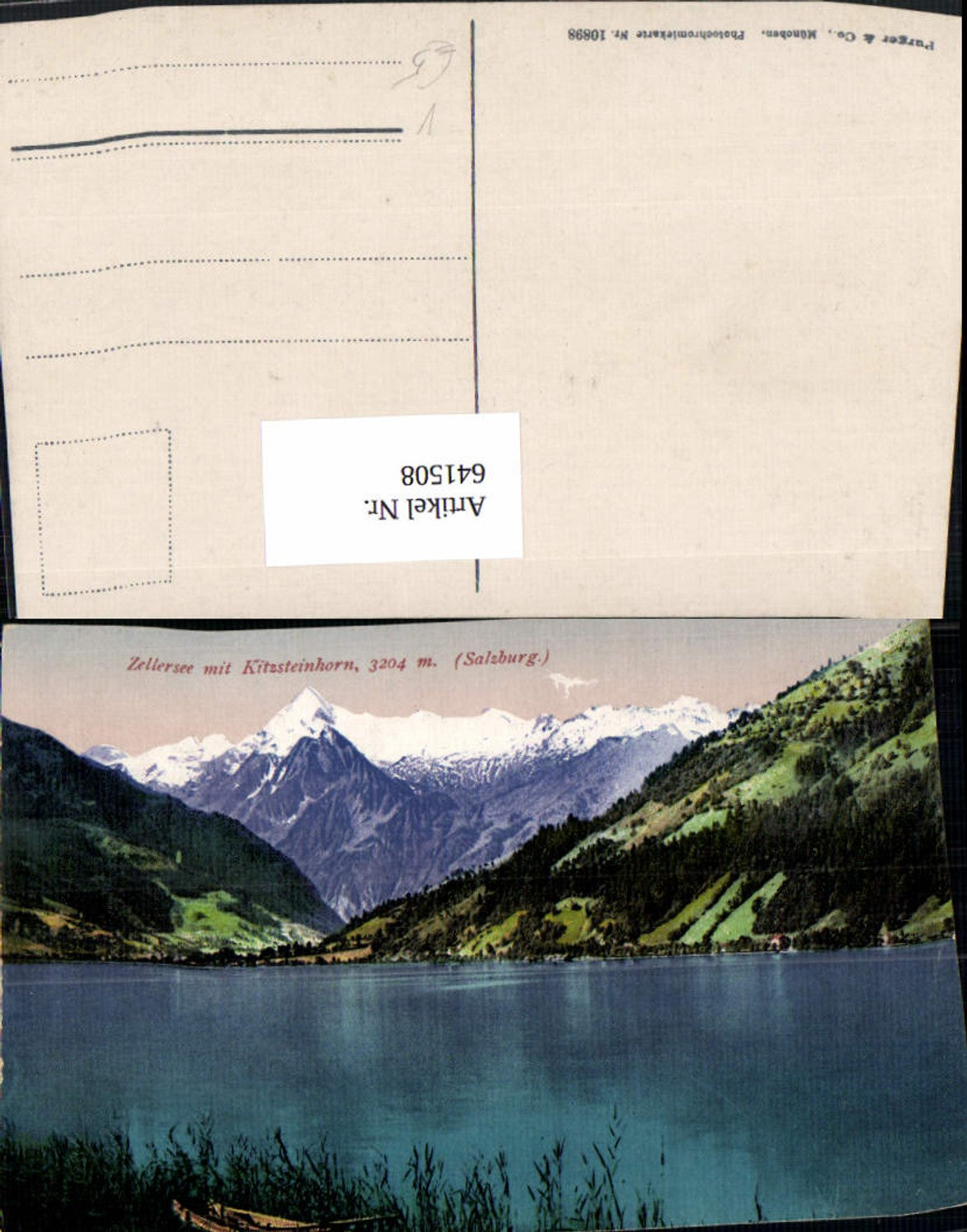 641508,Zell a. See Zellersee m. Kitzsteinhorn Ruderboot Boot pub Purger Co 10898
