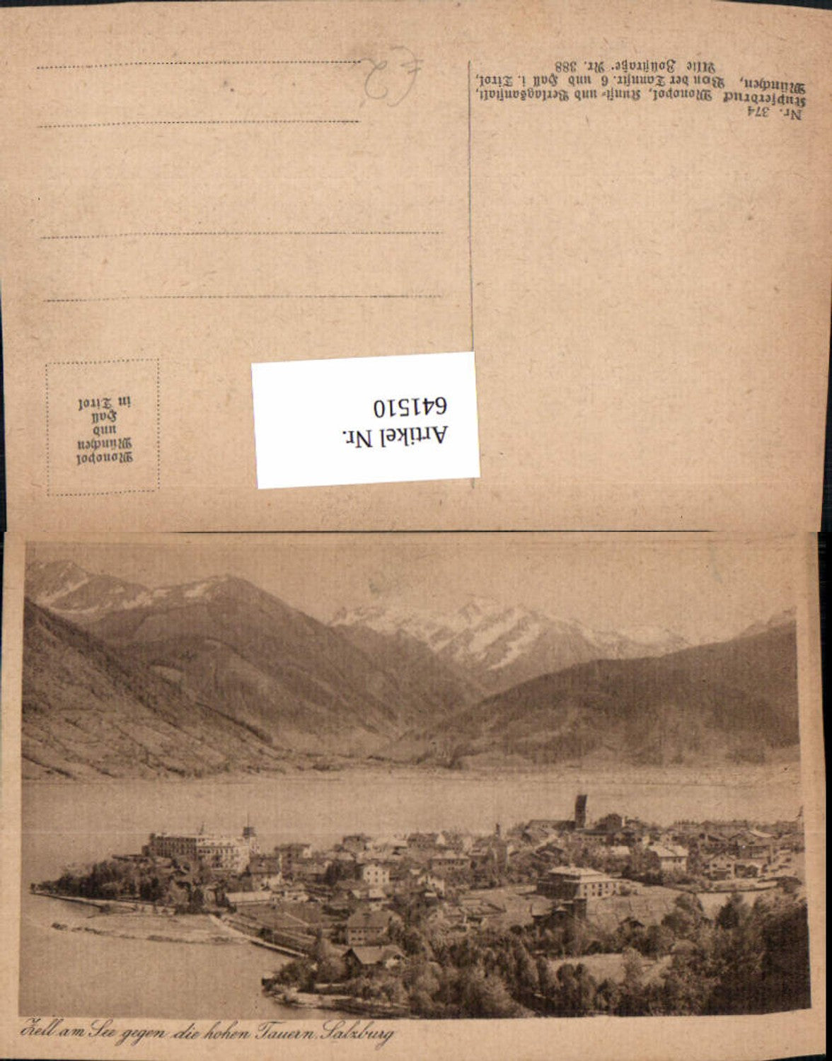 641510,Zell a. See geg. d. Hohen Tauern
