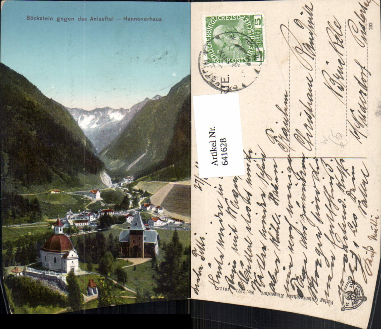 641628,Böckstein Bad Gastein geg. d. Anlauftal Hannoverhaus