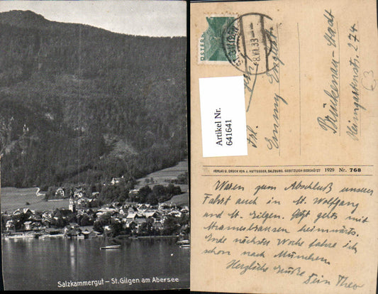 641641,Salzkammergut St Gilgen a. Abersee Sankt Gilgen Wolfgangsee