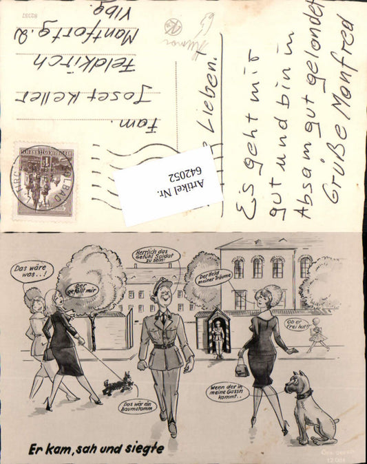 642052,Scherz Humor Frau Rock Hund Soldat