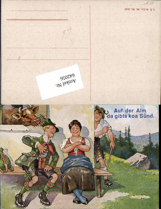 642056,Scherz Humor Kuh Tracht Auf der Alm gibt’s ka Sünd