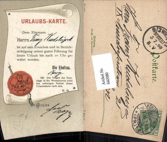 642080,Scherz Humor Urlaubs-Karte Ehefrau Ehemann Eheregeln