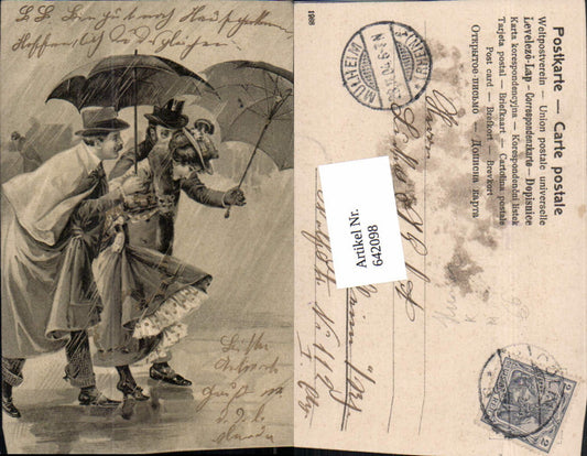 642098,Scherz Humor Schirm Frau Männer Regen St. Mülheim Rhein