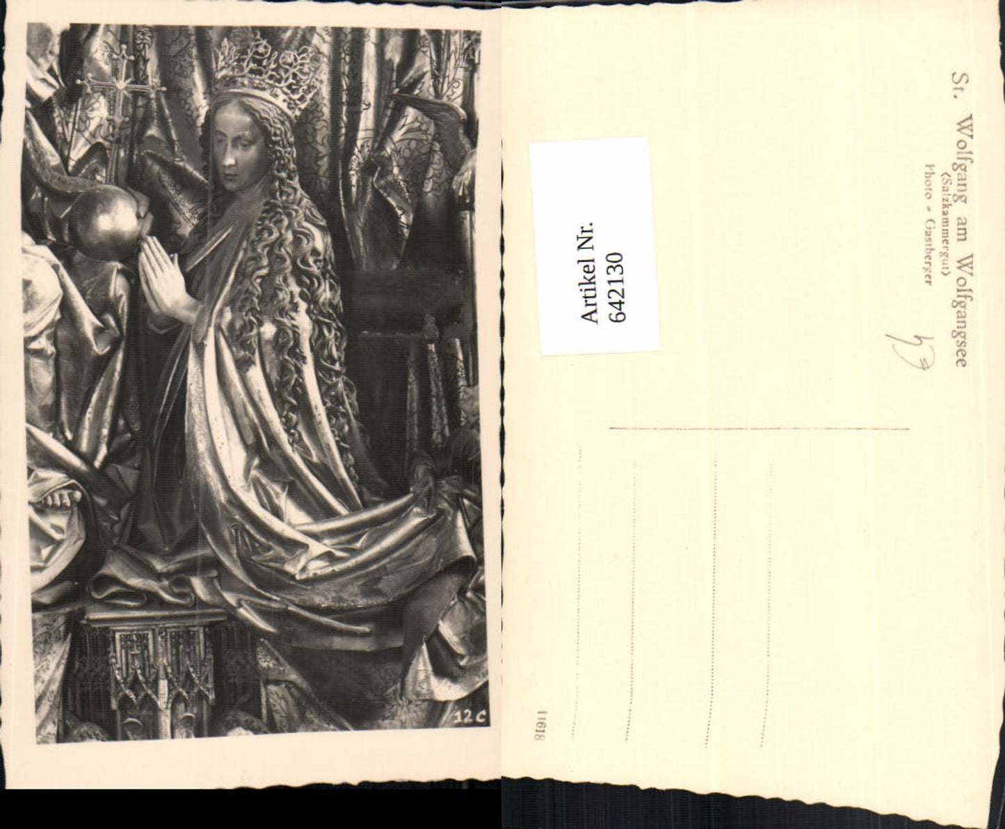 642130,Foto Ak Sankt Wolfgang im Salzkammergut Detailansicht Kirche Madonna Altar