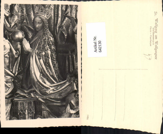 642130,Foto Ak Sankt Wolfgang im Salzkammergut Detailansicht Kirche Madonna Altar