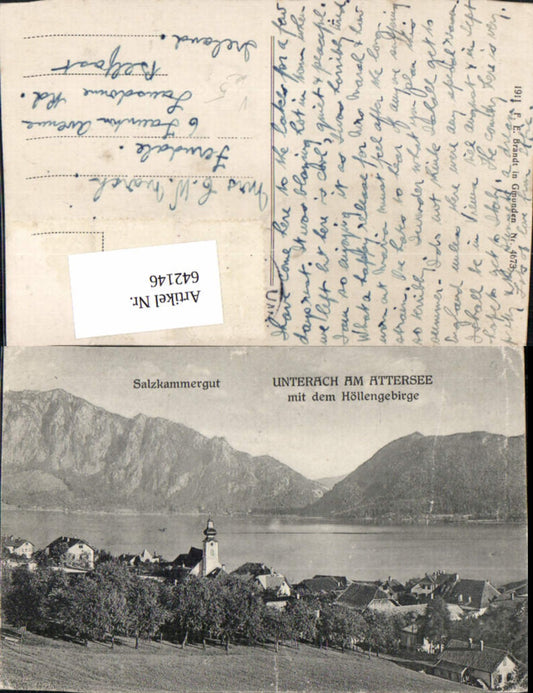 642146,Unterach a. Attersee m. Höllengebirge pub F. E. Brandt 4673