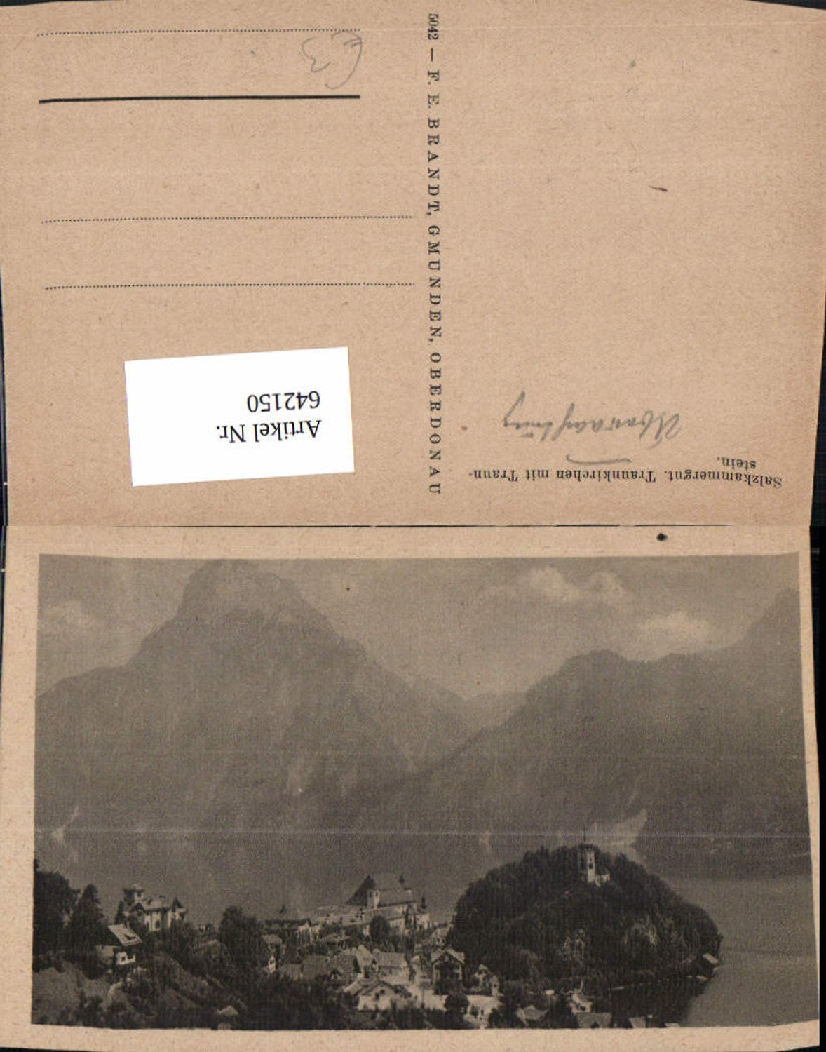 642150,Traunkirchen m. Traunstein Salzkammergut pub F. E. Brandt 5042