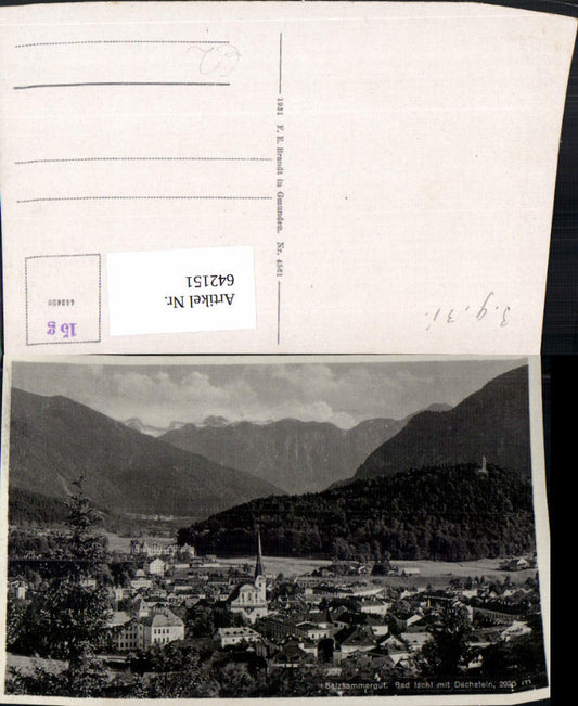 642151,Foto Ak Bad Ischl m. Dachstein Salzkammergut