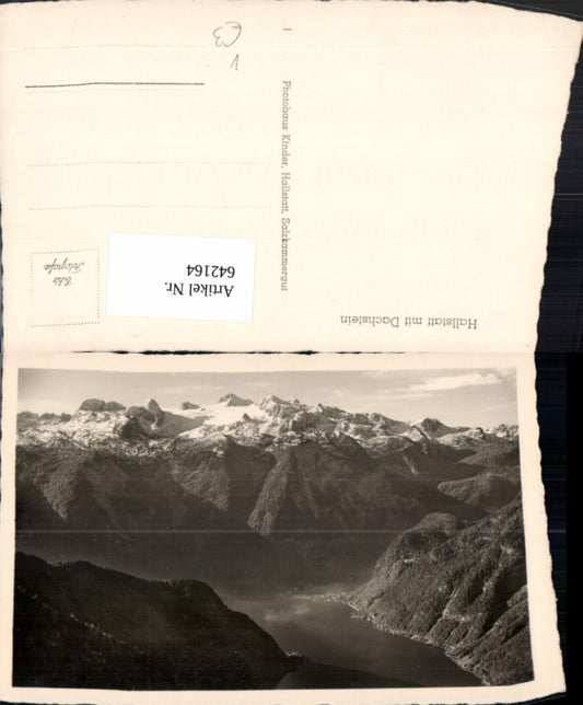 642164,Foto Ak Hallstatt mit Dachstein pub Photohaus Kinder
