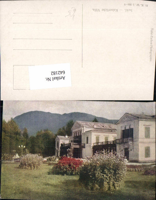 642182,Bad Ischl Kaiserliche Villa Kaiservilla pub B.K.W.I. 924/9