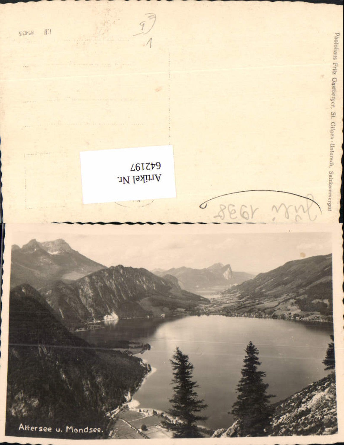 642197,Foto Ak Attersee u. Mondsee Steinbach am Attersee pub Fritz Gastberger