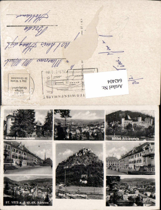 642404,St. Veit an der Glan Hunnenbrunn Frauenstein Hochosterwitz Burgen