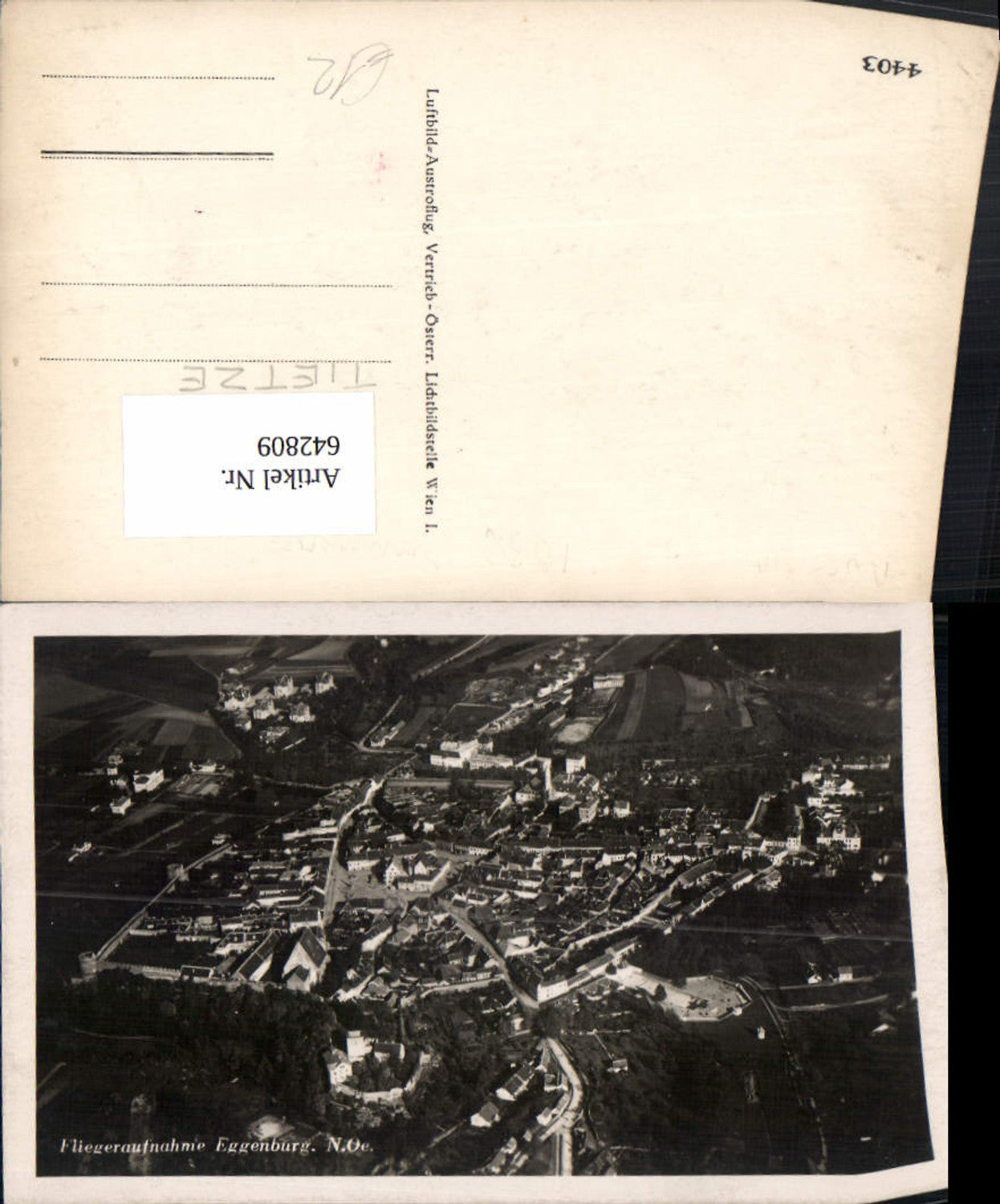 642809,tolle Fliegeraufnahme Eggenburg 1940