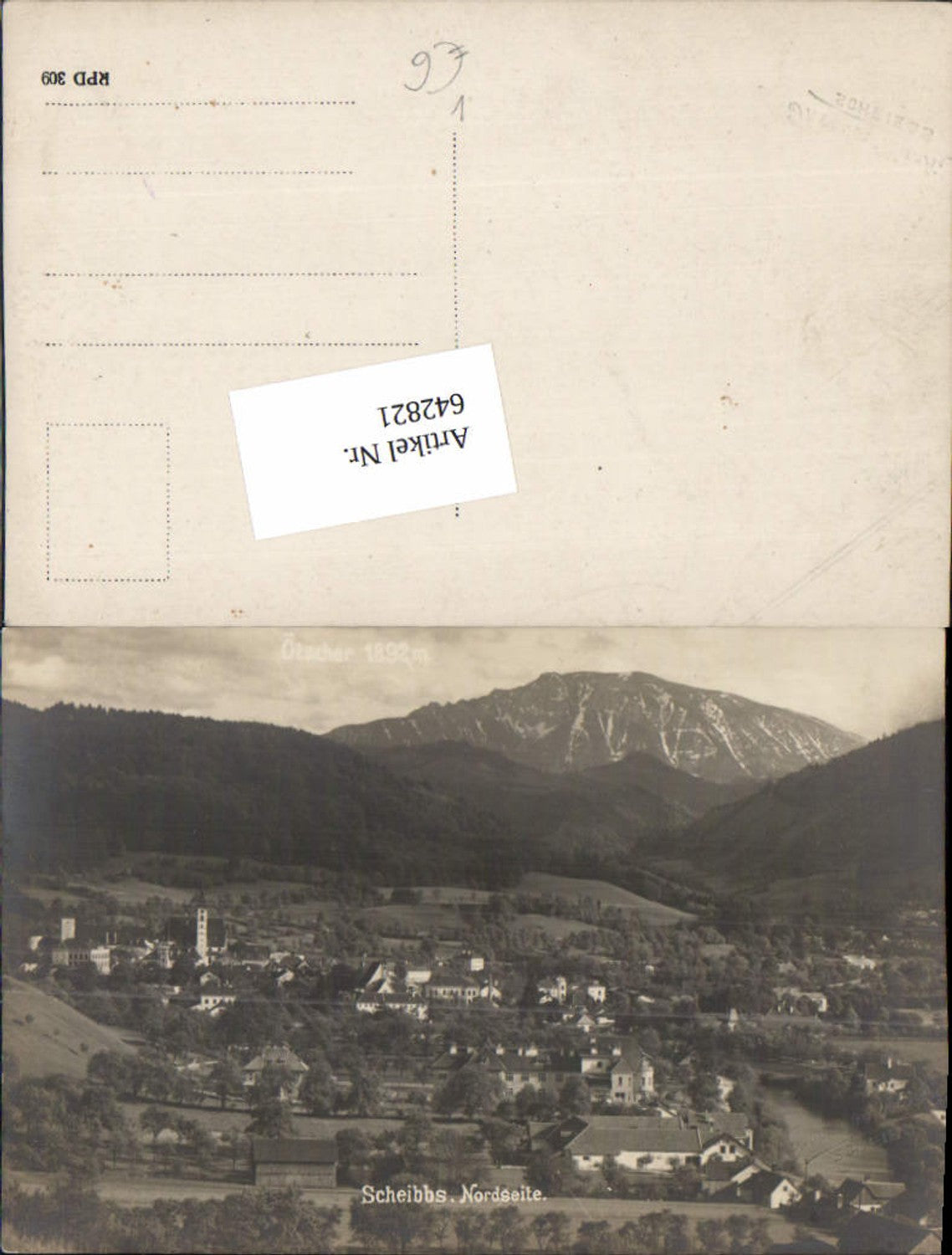 642821,Foto-AK Scheibbs mit Ötscher pub Theodor Mark