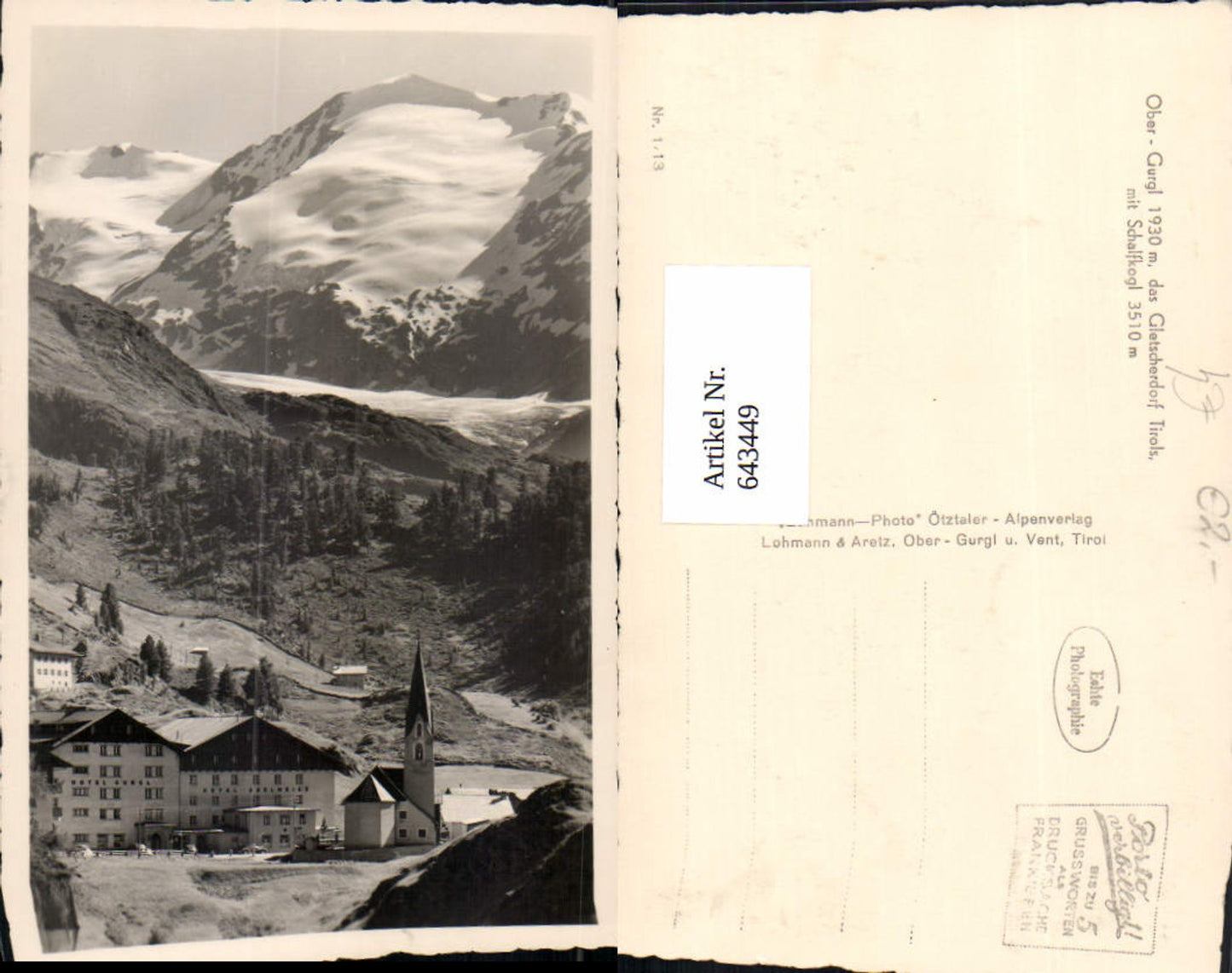 Alte Ansichtskarte – Old Postcard