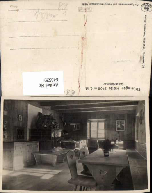 643539,Foto Ak Alte Thüringer Hütte Gastzimmer Bramberg am Wildkogel Ansicht vor Zerstörung
