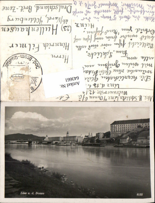 643661,Linz an der Donau Uferpartie Brücke Urfahr n. Hullenhausen Varel Oldenburg