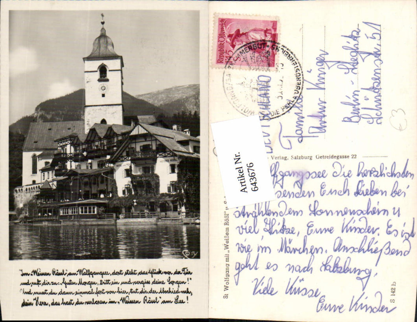 643676,St. Wolfgang am Wolfgangsee Hotel Weißes Rössl