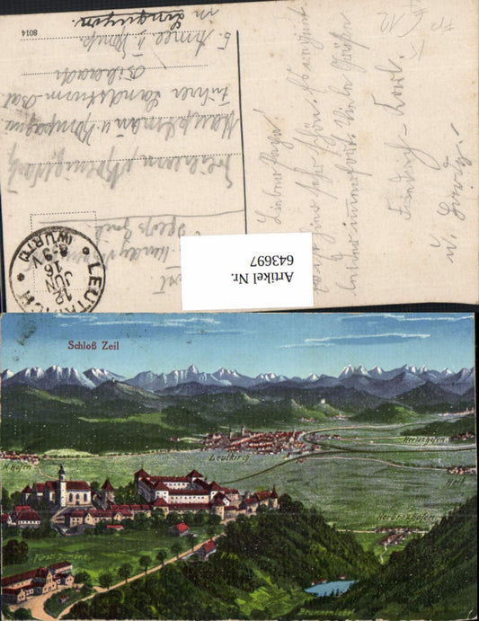 Künstler AK Eugen Felle Isny Schloß Zeil Leutkirch Herbrazhofen Heid Herlazhofen