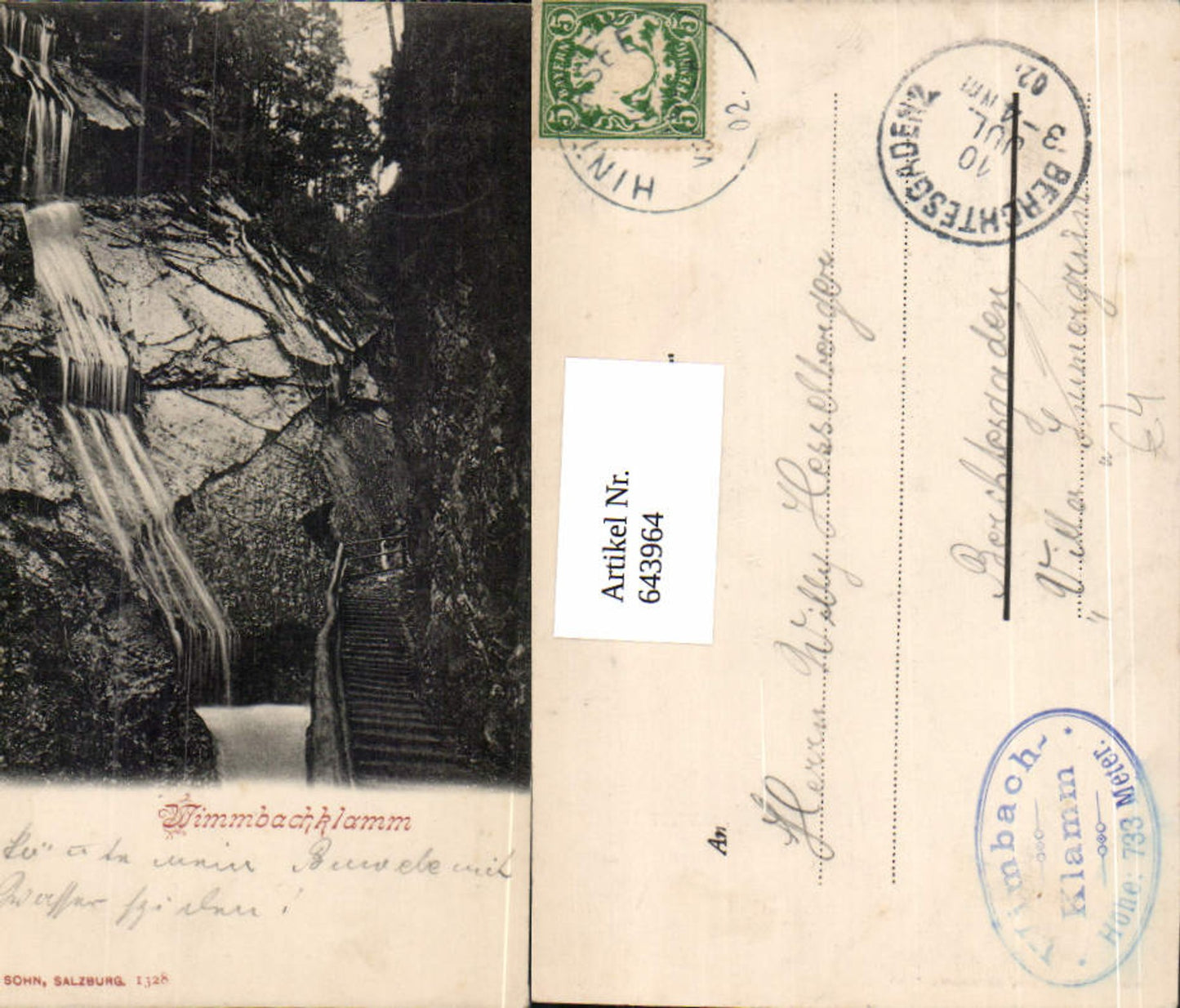 643964,Wimbachklamm Wasserfall Ramsau bei Berchtesgaden